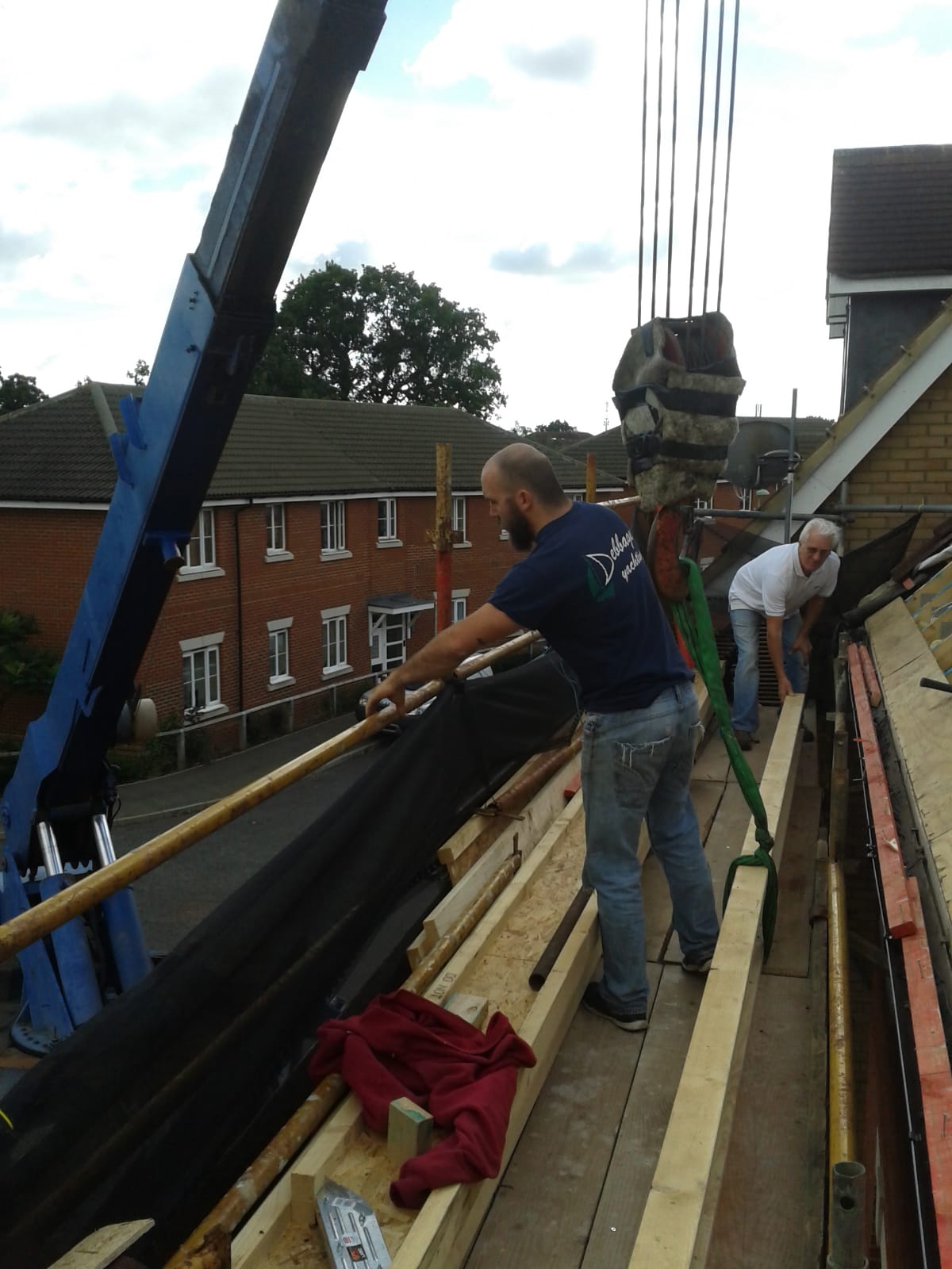 crane lifting in beams