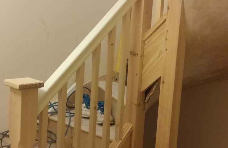 Double wind stairs installed