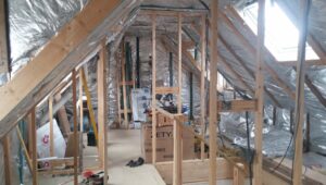 Loft insulated with multifoil