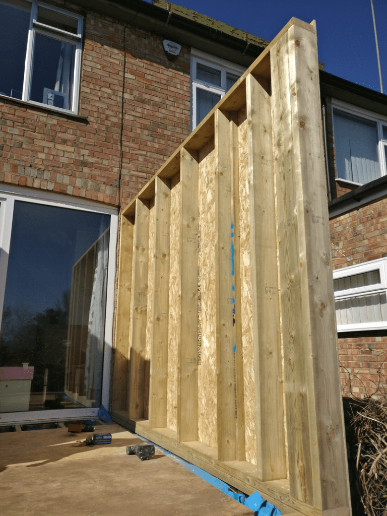 Timber frame being installed - Complete loft conversions Suffolk Ipswich