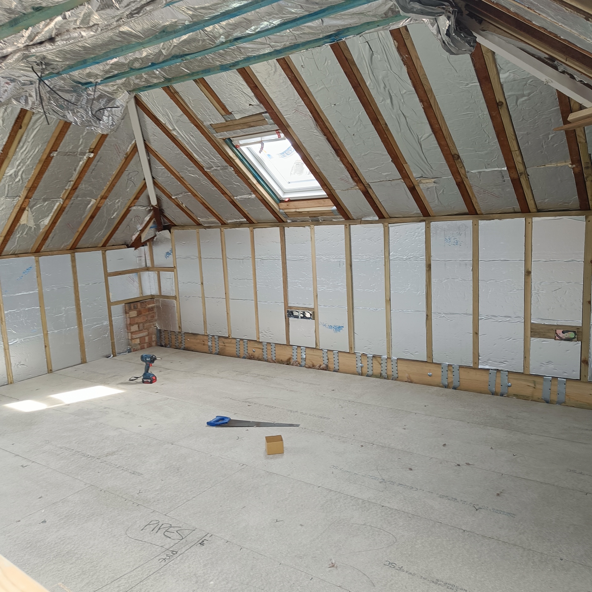 Loft with celotex fitted