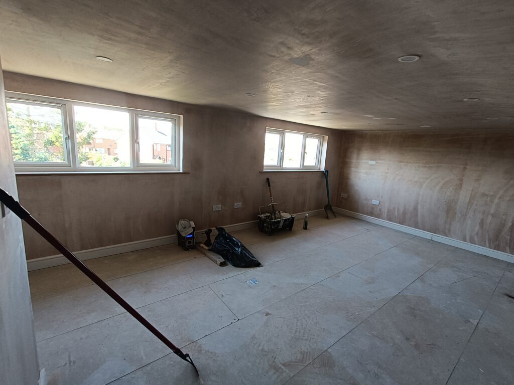 Loft fully plastered