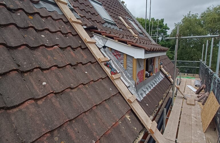 Dormer under construction